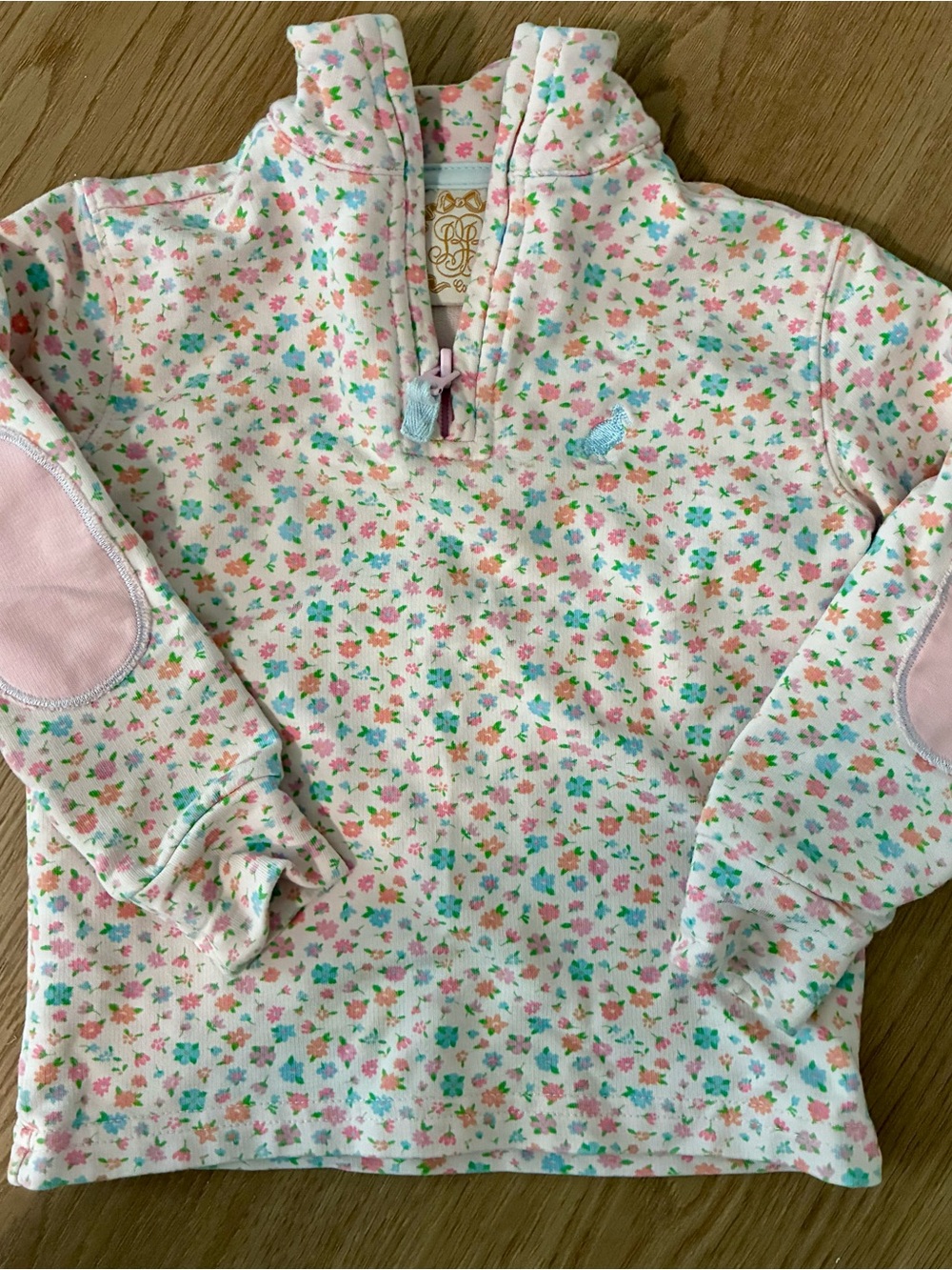 The Beaufort Bonnet Company Pink Floral Quarter Zip